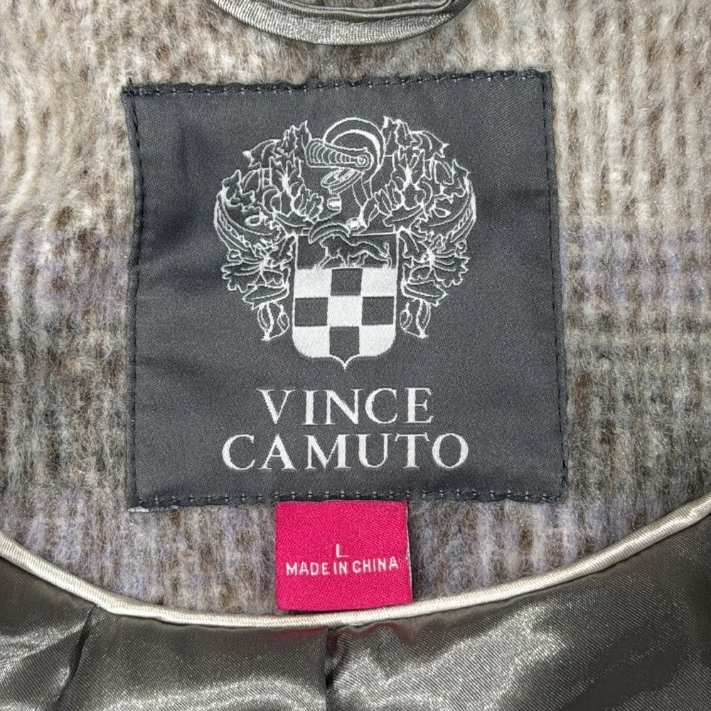 Vince Camuto Water Resistant Plaid Coat - L - Picture 9 of 12
